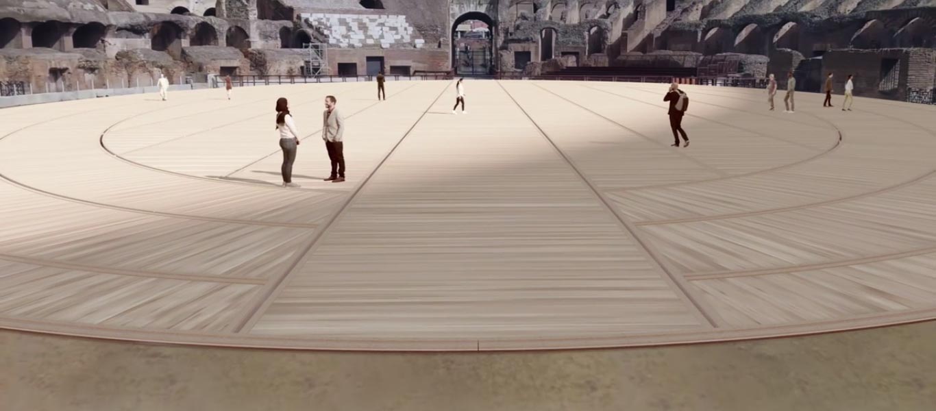 Rendering della nuova arena del Colosseo
 Rendering della nuova arena del Colosseo