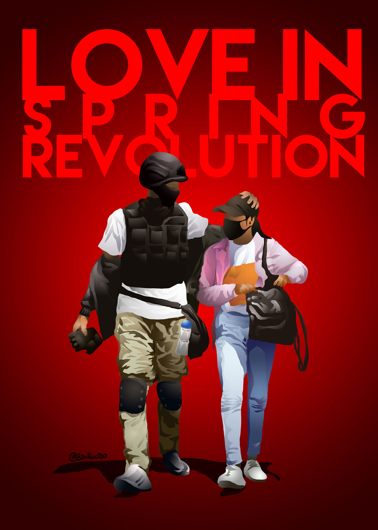 Badiucao, Love Always Wins (2021; stampa digitale, 100 x 80 cm)
 Badiucao, Love Always Wins (2021; stampa digitale, 100 x 80 cm)