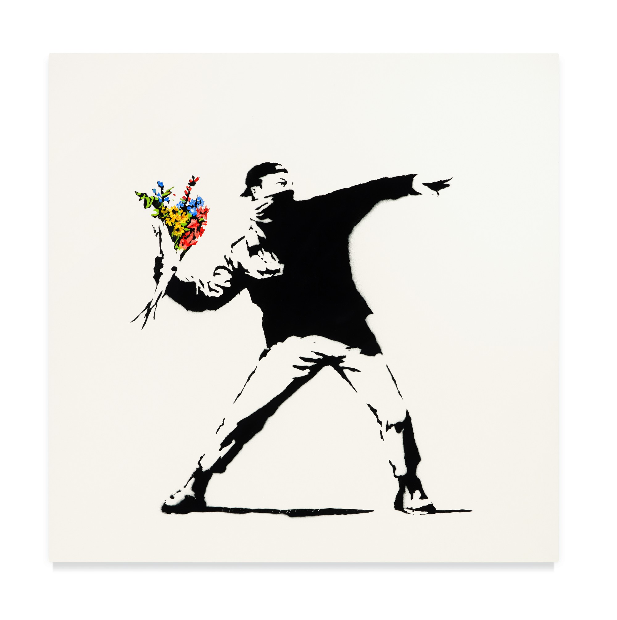 Banksy, Love is in the Air (2005) Couresy of Sotheby's
 Banksy, Love is in the Air (2005) Couresy of Sotheby's