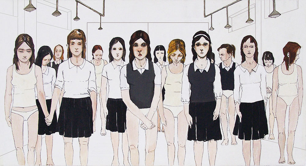 Biljana Djurdjević, The future brings us nothing! (2010; inchiostro, penna e acrilico su tela, 38 x 71 cm)
 Biljana Djurdjević, The future brings us nothing! (2010; inchiostro, penna e acrilico su tela, 38 x 71 cm)