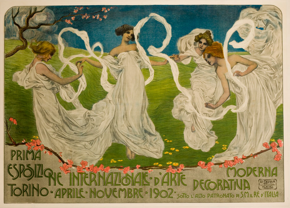 Leonardo Bistolfi, Prima esposizione internazionale d’arte moderna decorativa, manifesto (1902)
