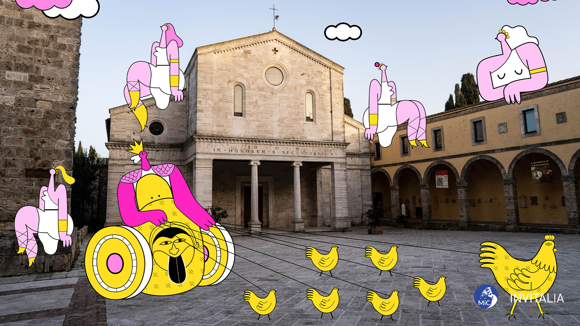 Chiusi (SI), Toscana | Illustrazione di Alessandra Marianelli – Luchadora
