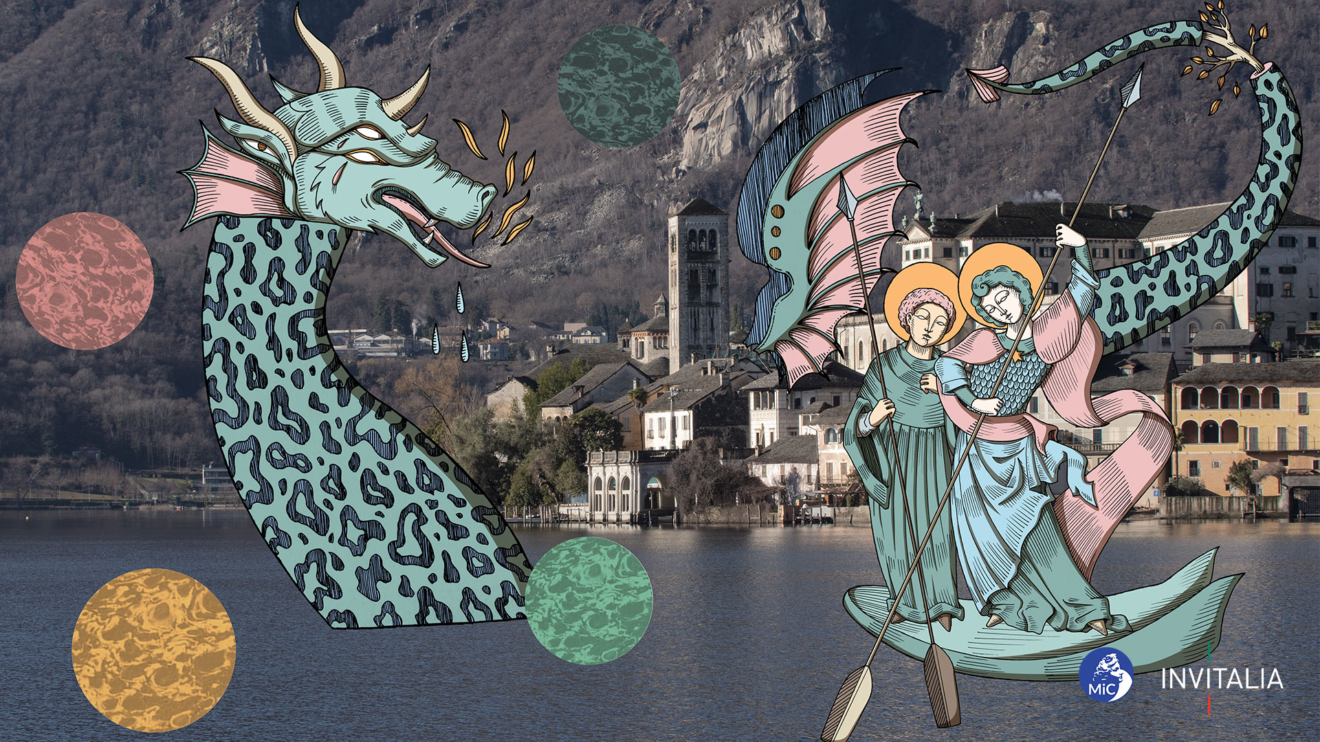 Orta San Giulio (NO), Piemonte | Illustrazione di Elisa Seitzinger
