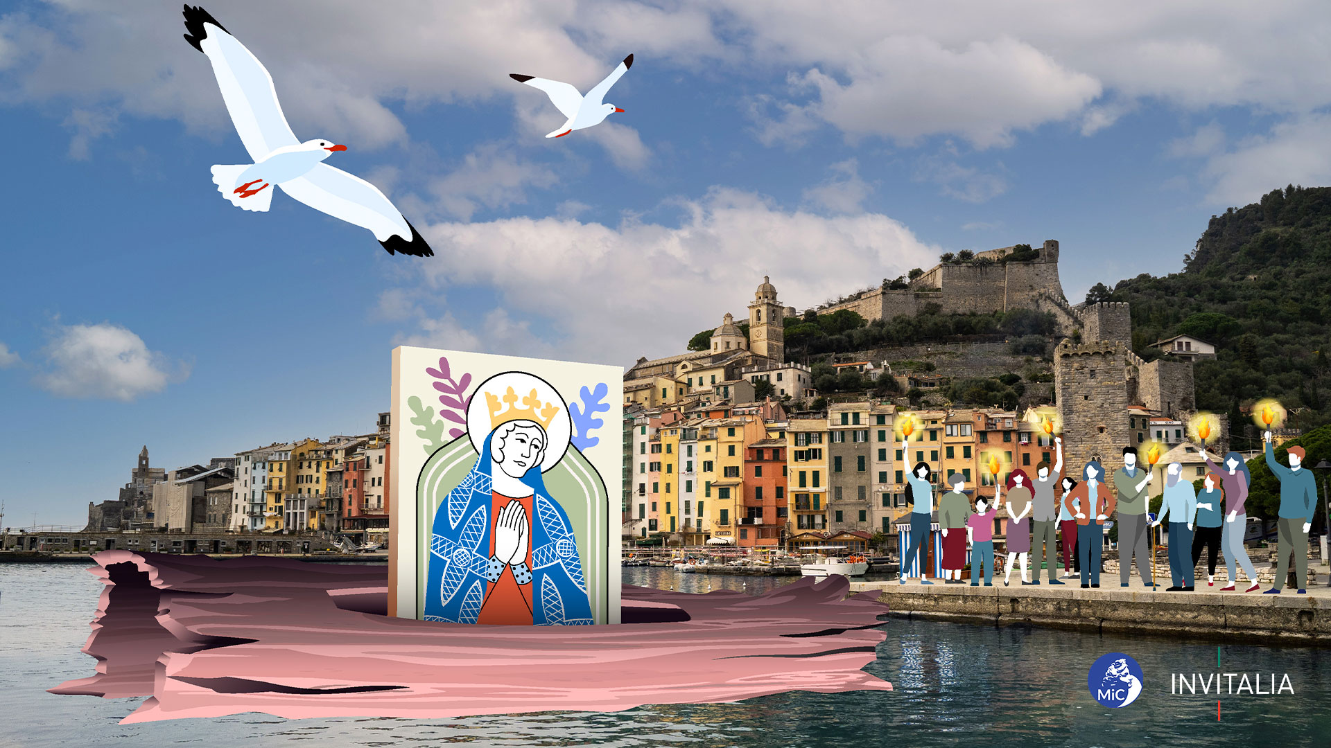 Porto Venere (SP), Liguria | Illustrazione di Luca Soncini
