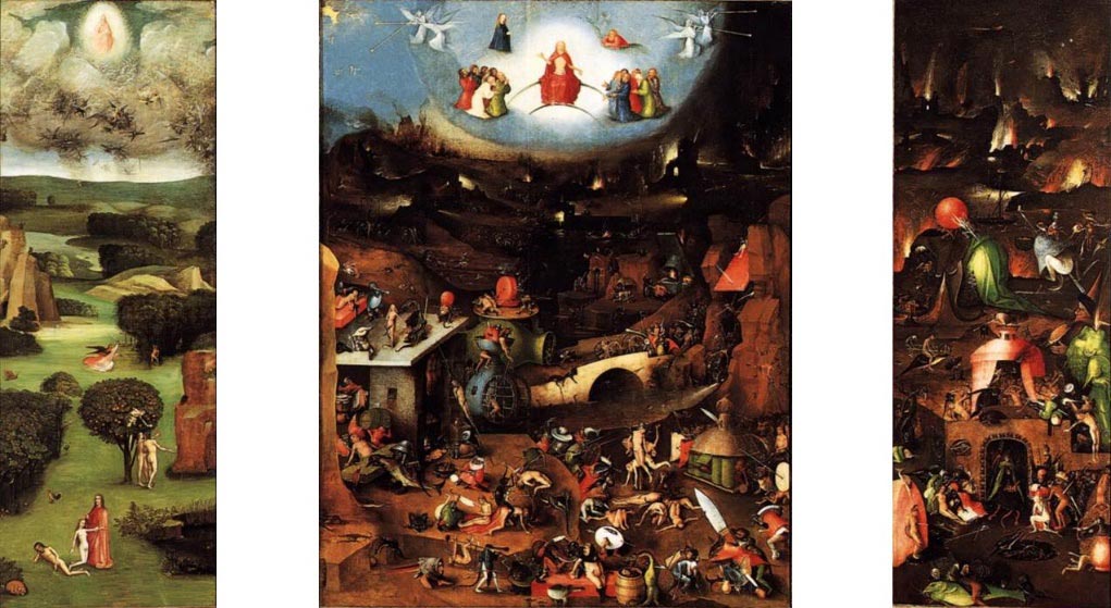 Hieronymus Bosch, Trittico del Giudizio di Vienna (1482; olio su tavola, 163.7 x 242 cm; Vienna, Accademia di Belle Arti)
