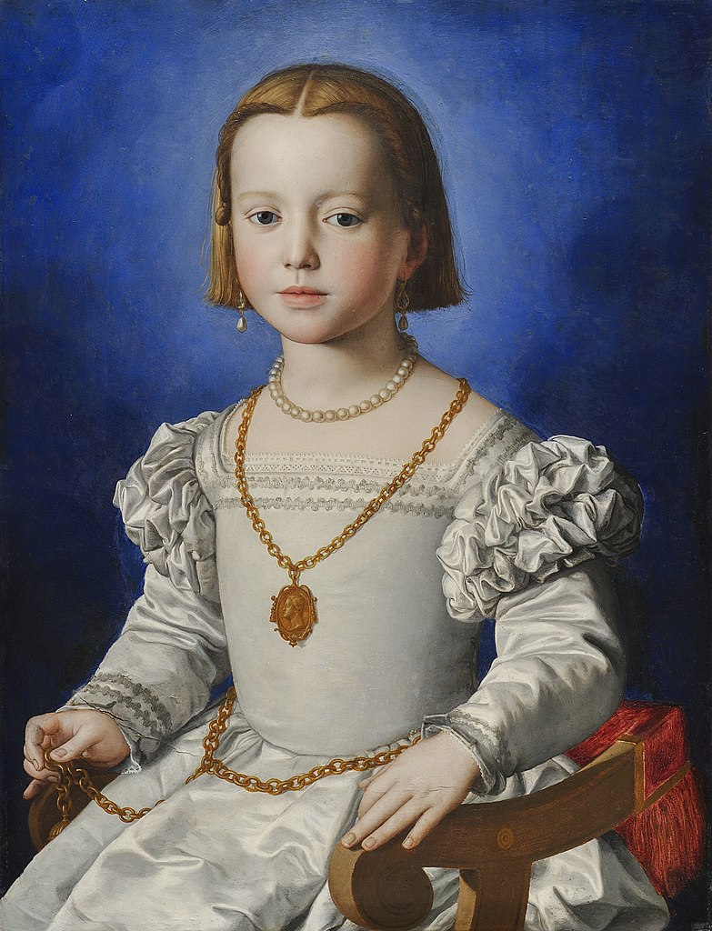 Bronzino, Ritratto di Bia deÂ’ Medici (1542 circa; olio su tavola, 64 x 48 cm; Firenze, Uffizi)
