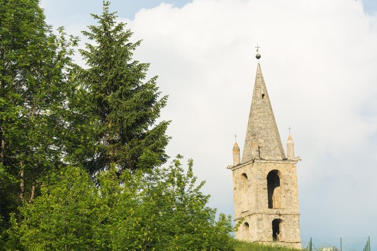 The bell tower of the four wolves of Pietraporzio