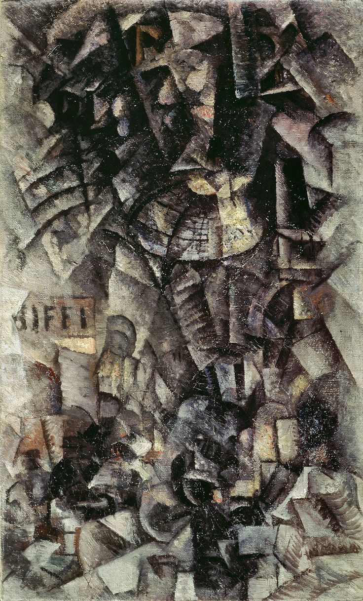 Carlo Carrà, La Galleria di Milano (1912; olio su tela, 91 x 51,5 cm; Milano, Collezione Mattioli)
