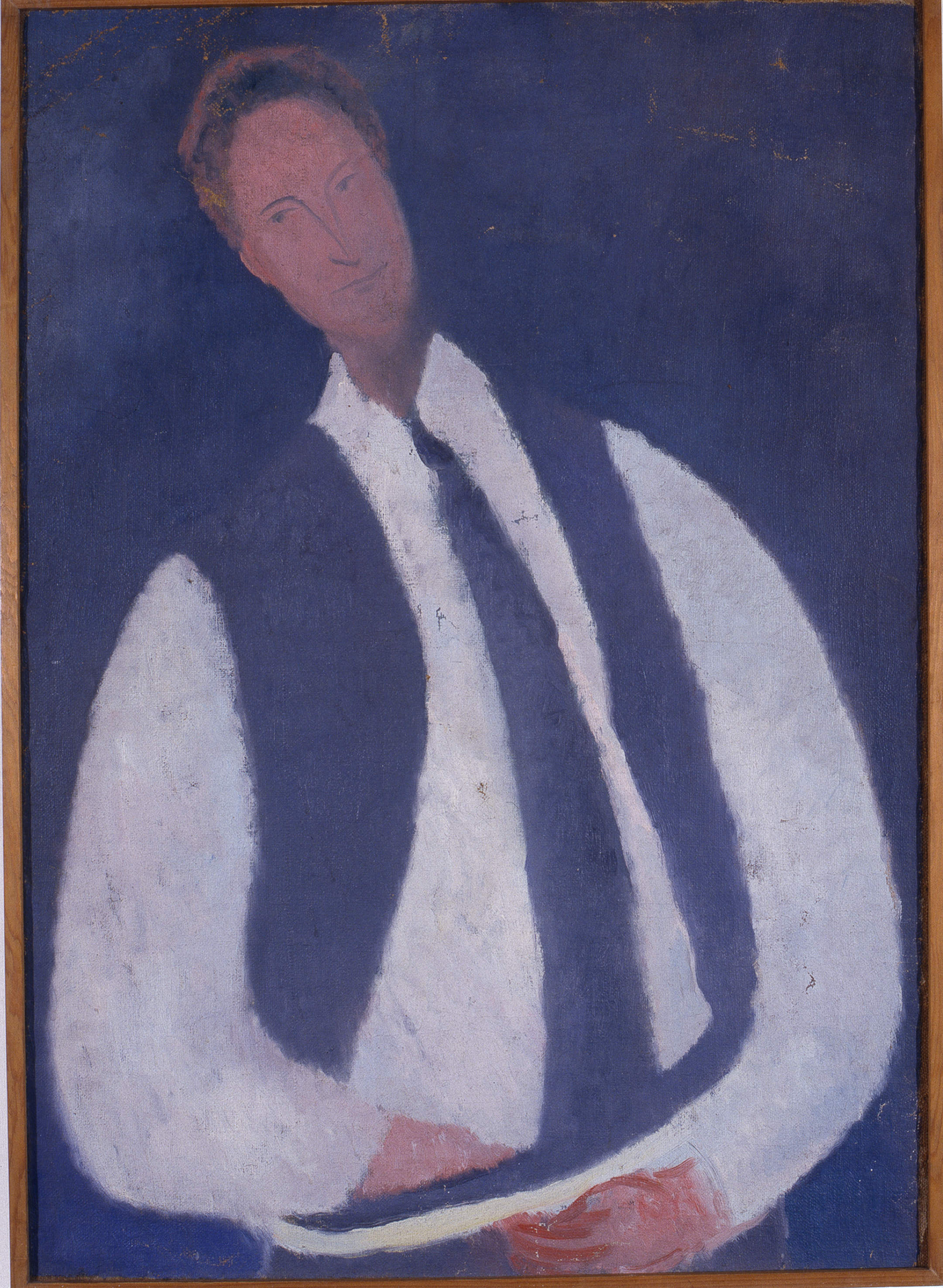 Carlo Levi, Autoritratto in bianco e nero (1930 circa; olio su tela, 101 x 72 cm; Roma, Fondazione Carlo Levi)

