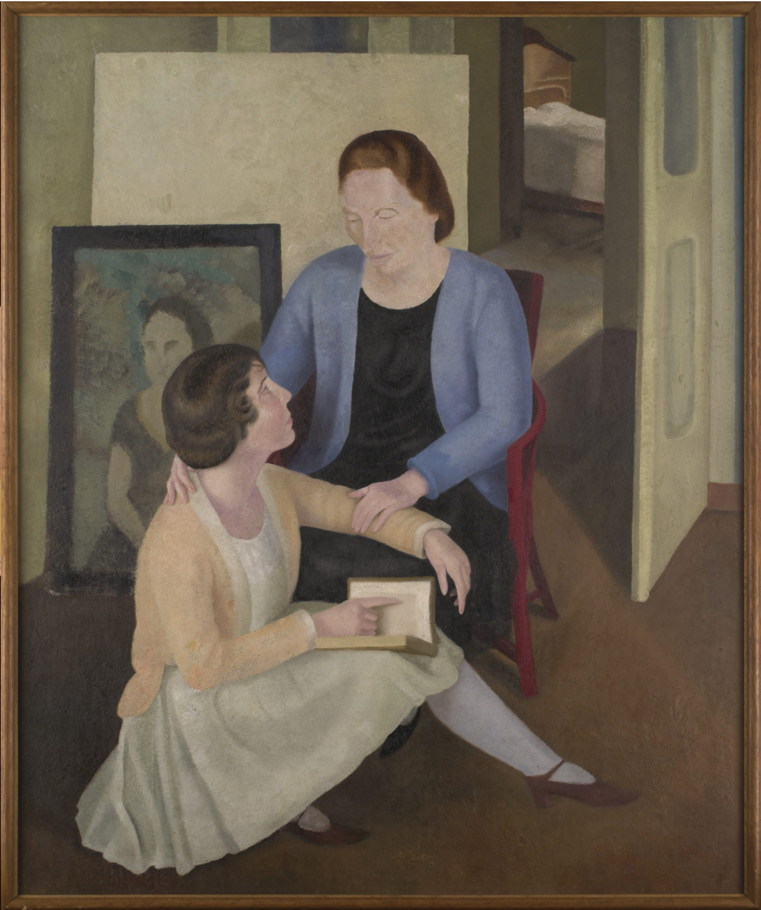 Carlo Levi, La madre e la sorella (1926; olio su tavola, 119 x 98 cm; Roma, Fondazione Carlo Levi)
