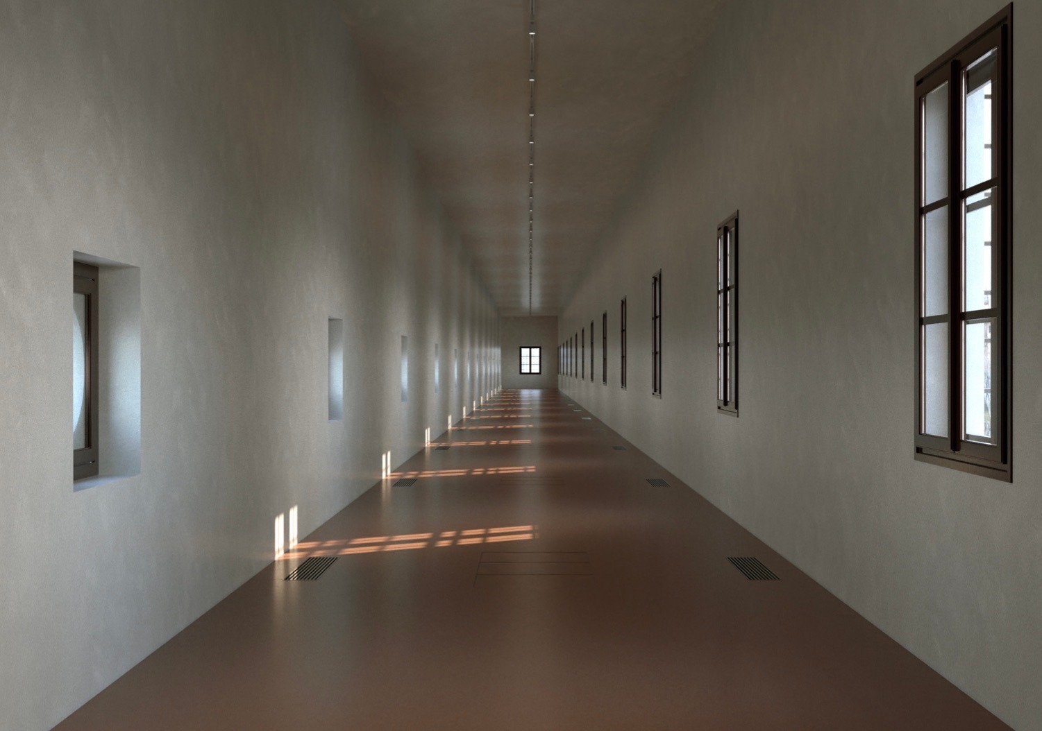 Corridoio Vasariano, rendering del nuovo interno
