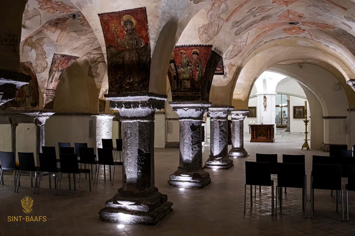 The crypt of the cathedral of St. Bavon