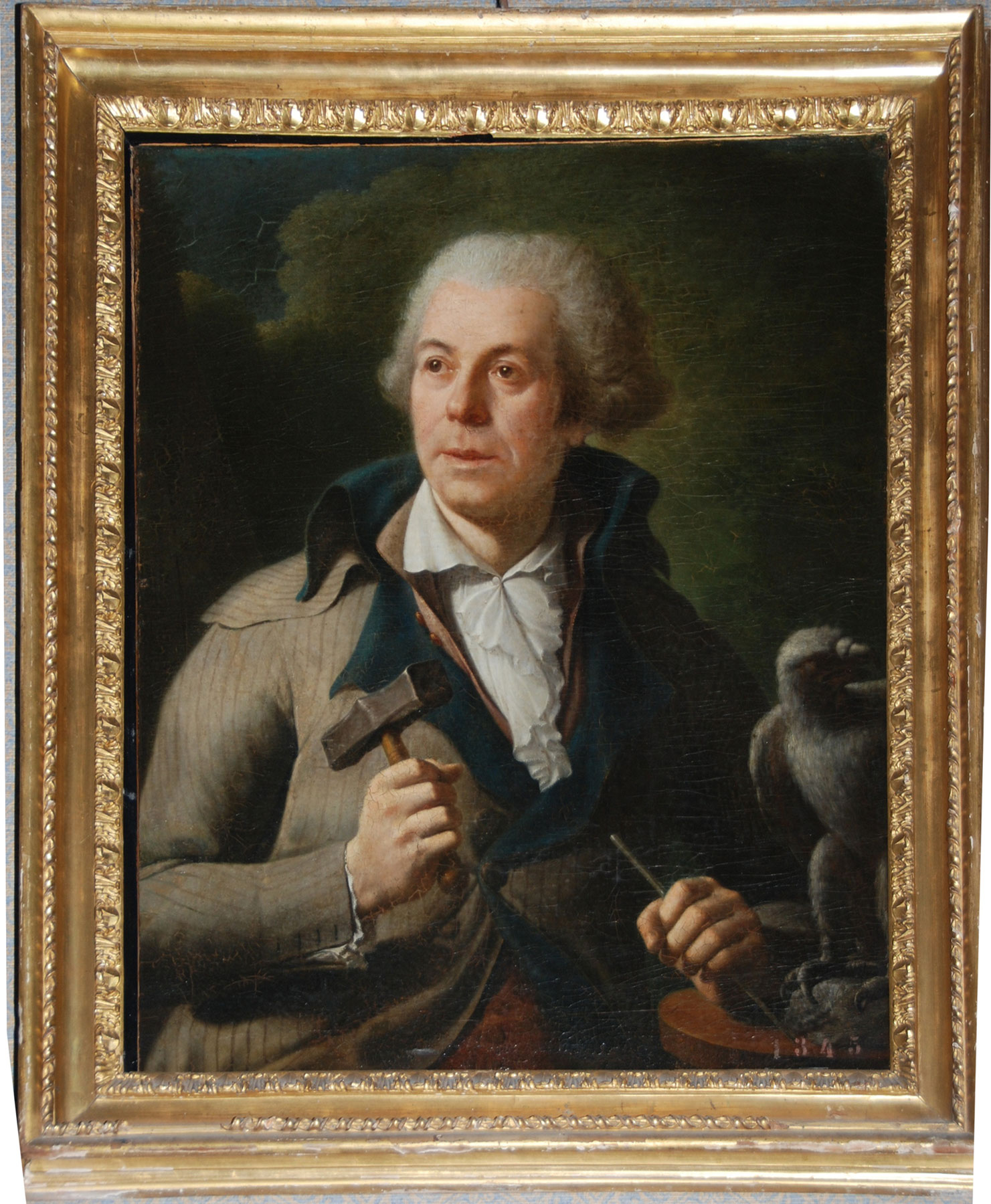 Domenico De Angelis, Ritratto dello scultore Giovanni Antonio Franzoni (olio su tela, 76 x 62 cm; Carrara, Accademia di Belle Arti)
