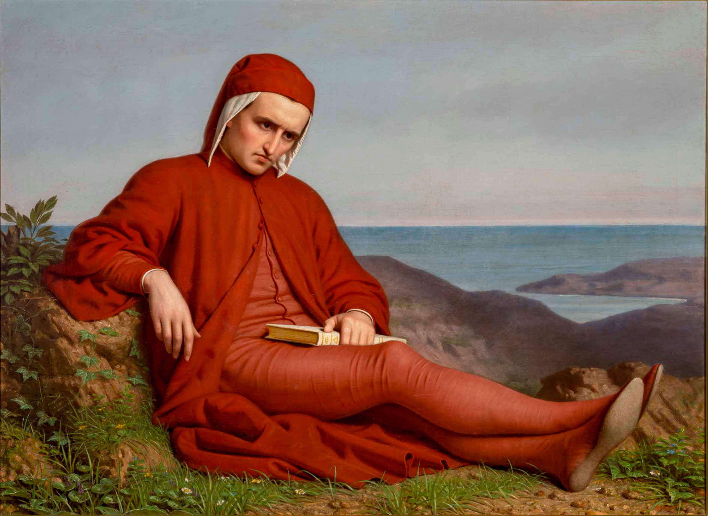 Domenico Peterlin, Dante in esilio (1860-1865; olio su tela, 78,5 × 105 cm; Vicenza, Museo Civico di Palazzo Chiericati, inv. A.572)
