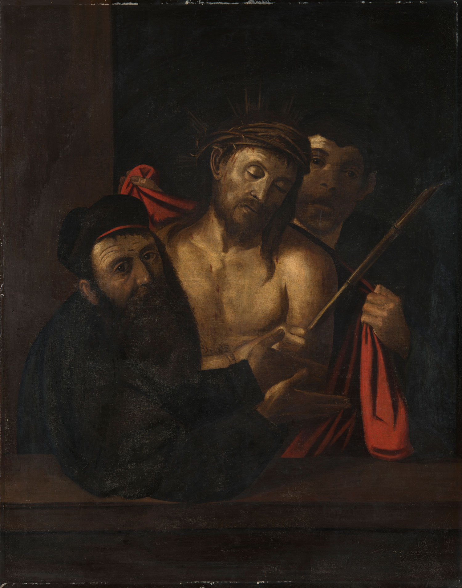 Copia da Caravaggio, Ecce Homo (olio su tela, 130 x 100 cm; già Il Ponte Casa d'Aste, asta 313 del 22 ottobre 2013, lotto 32)

