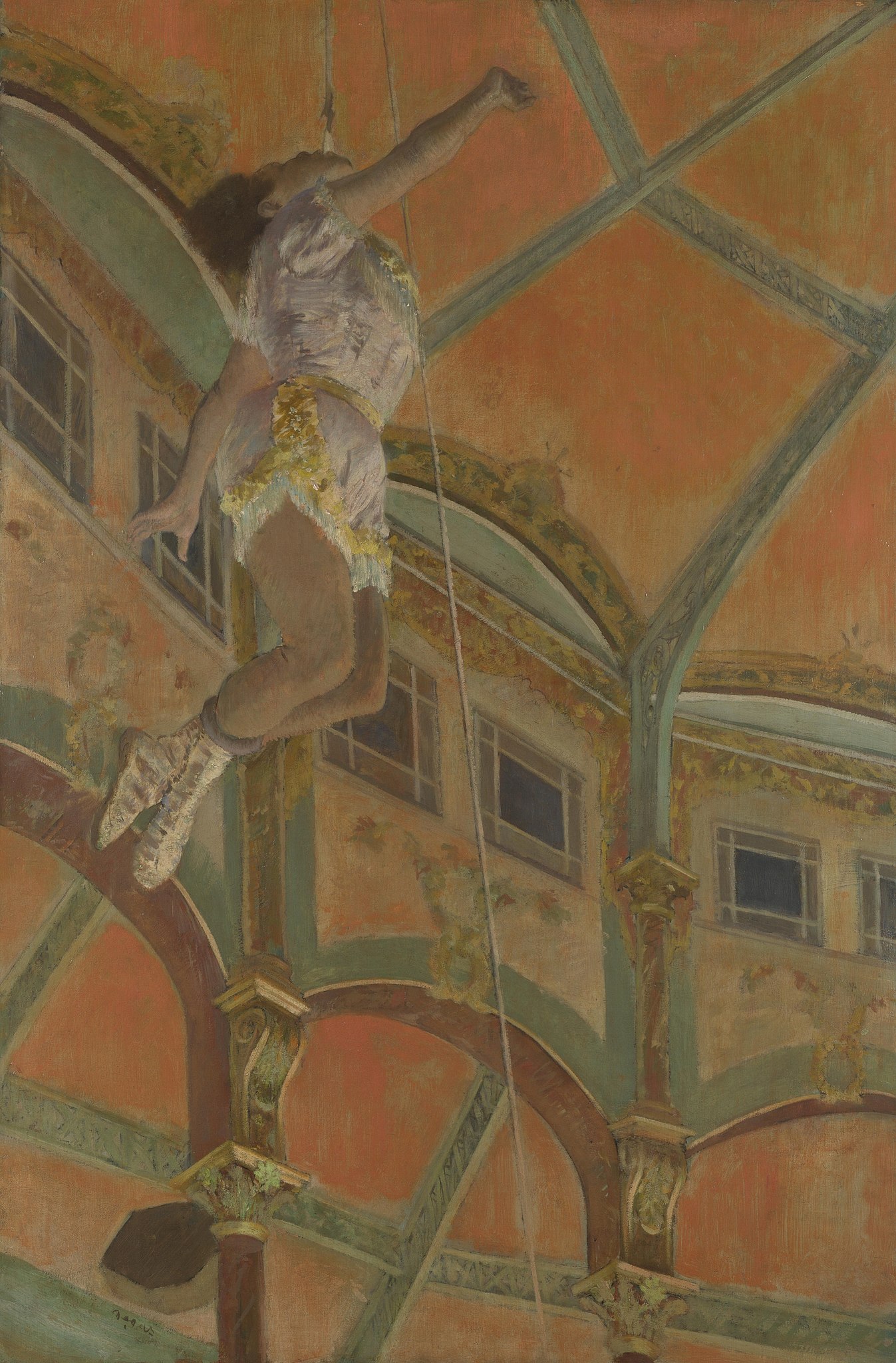 Edgar Degas, Madamoiselle La La al Circo Fernando (1879; olio su tela, 117,2 x 77,5 cm; Londra, National Gallery)
