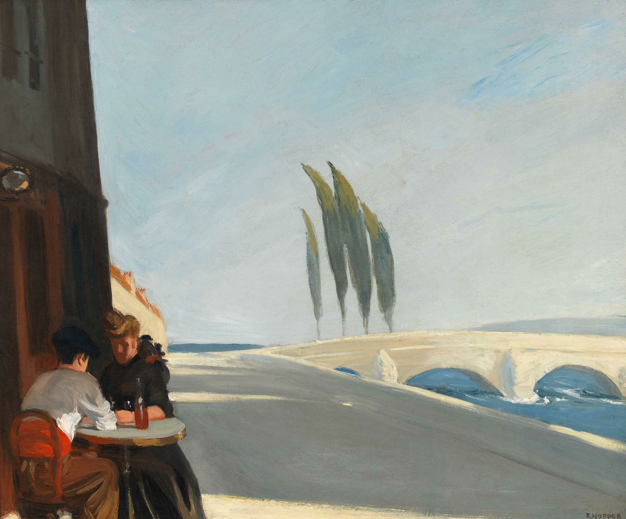 Edward Hopper, Le bistro (1909; olio su tela, 61 x 73,3 cm; New York, Whitney Museum of American Art)
