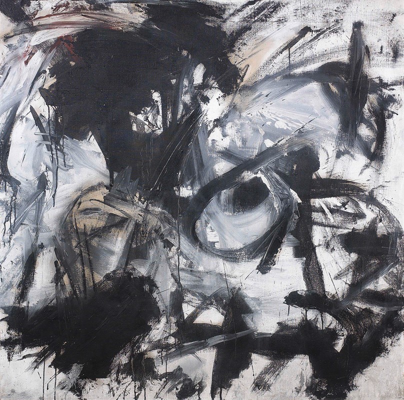 Emilio Vedova, Per la Spagna n. 8 (1962; olio su tela, 145 x 145 cm; Collezione privata)
