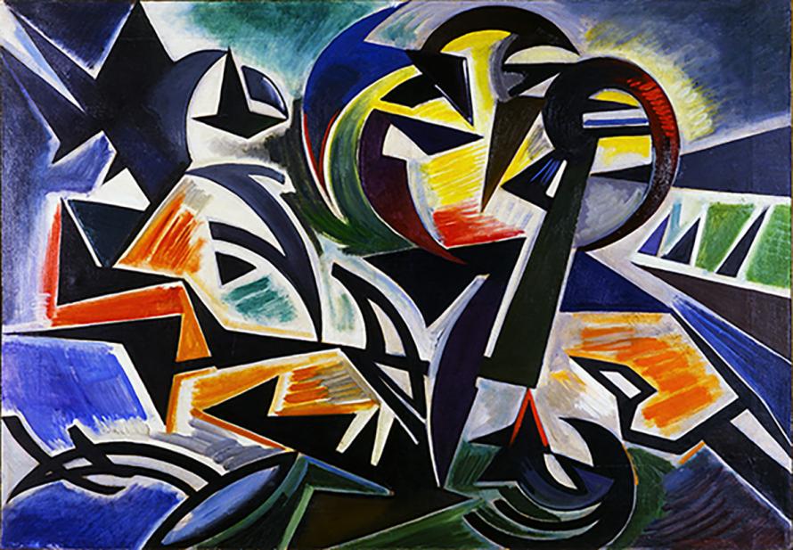 Emilio Vedova, Uragano (1948; olio su tela, 90 x 130 cm; Collezione privata)
