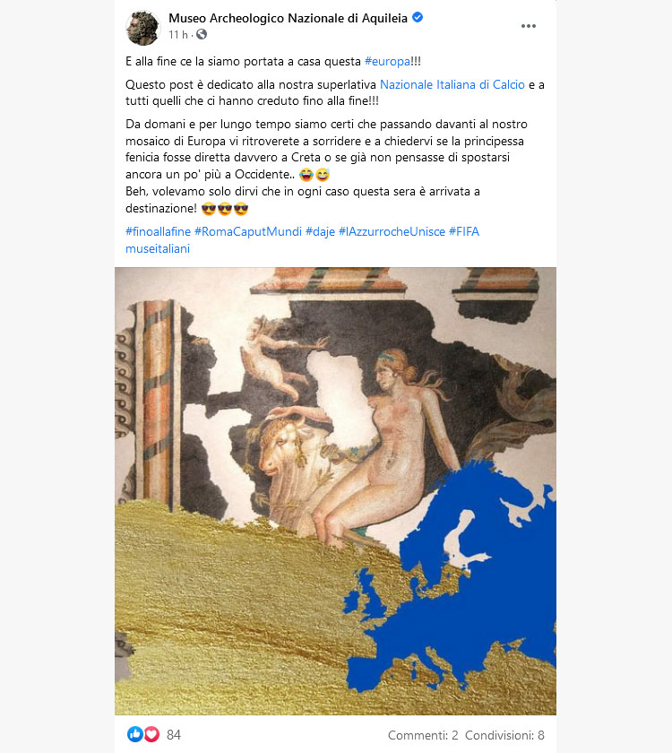 E per finire, il Museo Archeologico Nazionale di Aquileia che propone un... ratto d'Europa!
