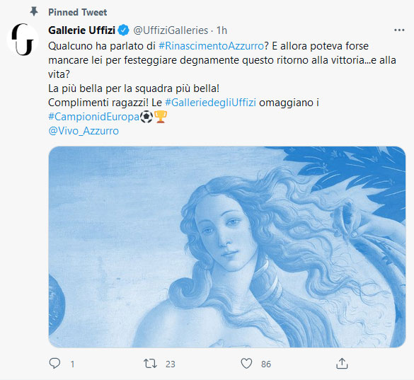 Gli Uffizi propongono una Venere di Botticelli... ridipinta di azzurro
