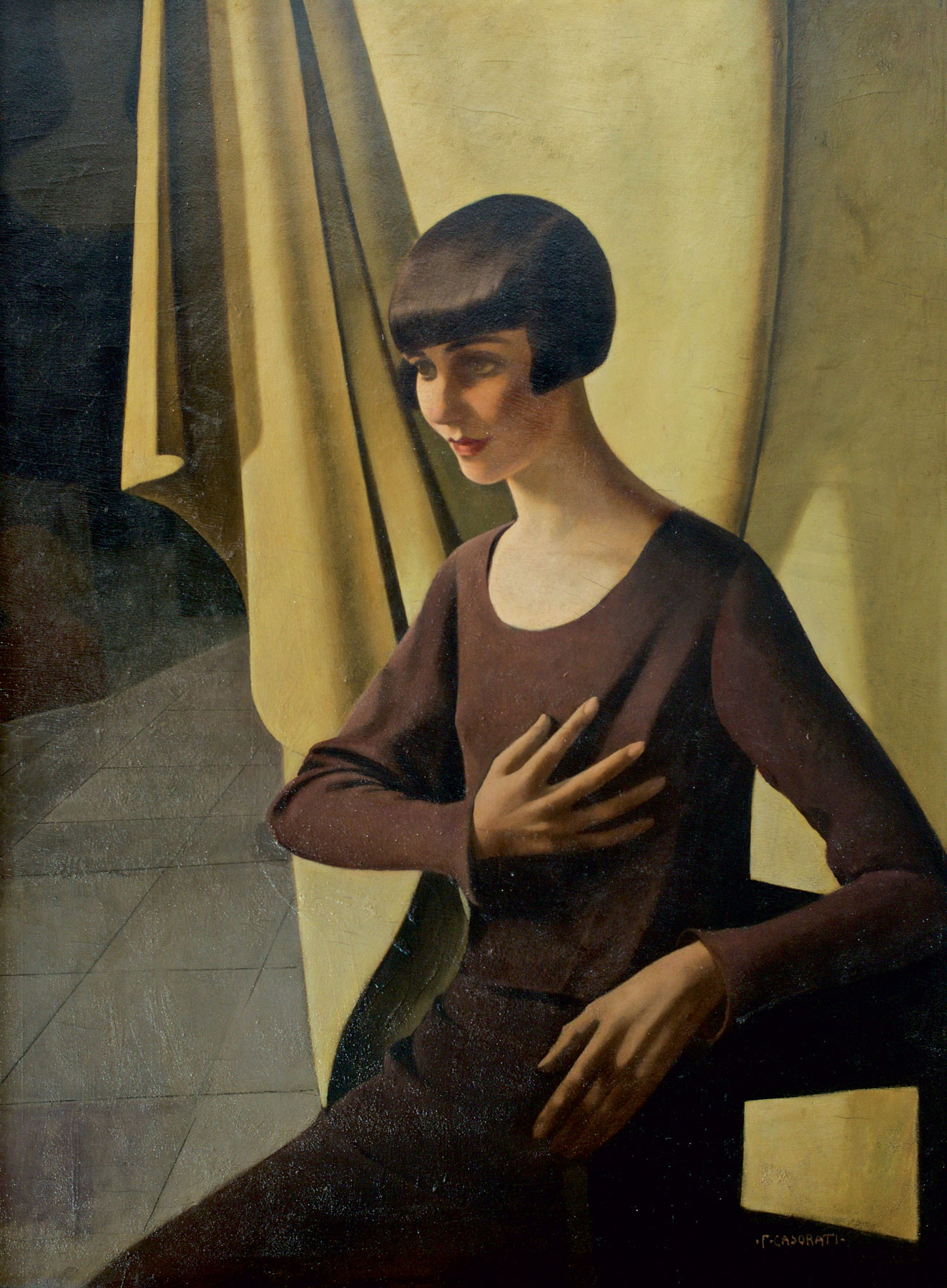 Felice Casorati, Cynthia (1925; olio su tavola; Collezione privata)
