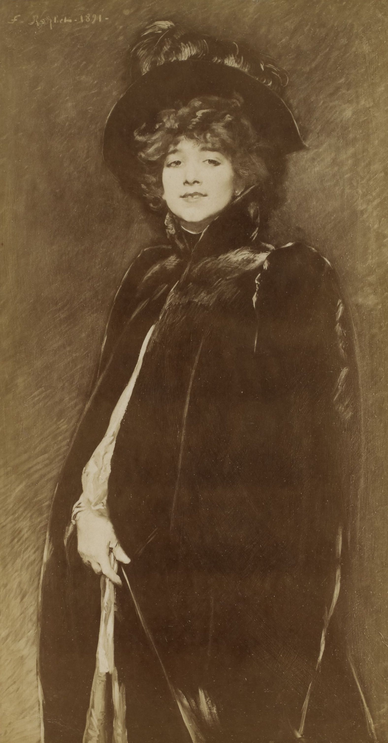 Ferdinand Roybet, Ritratto di Juana Romani (1891; fotografia; Courbevoie, Musée Roybet Fould)
