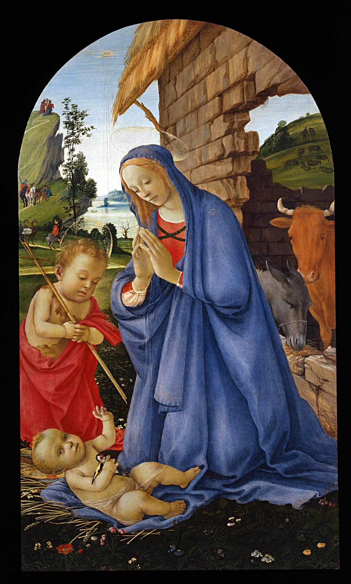 Filippino Lippi Madonna e San Giovannino in adorazione del Bambino (1479-1480 circa; Firenze, Gallerie degli Uffizi, Galleria delle Statue e delle Pitture)
