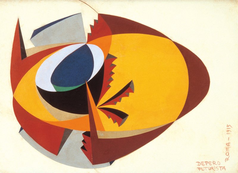 Fortunato Depero, Ciz-Ciz-quaglia (1915; collage; Collezione privata)
