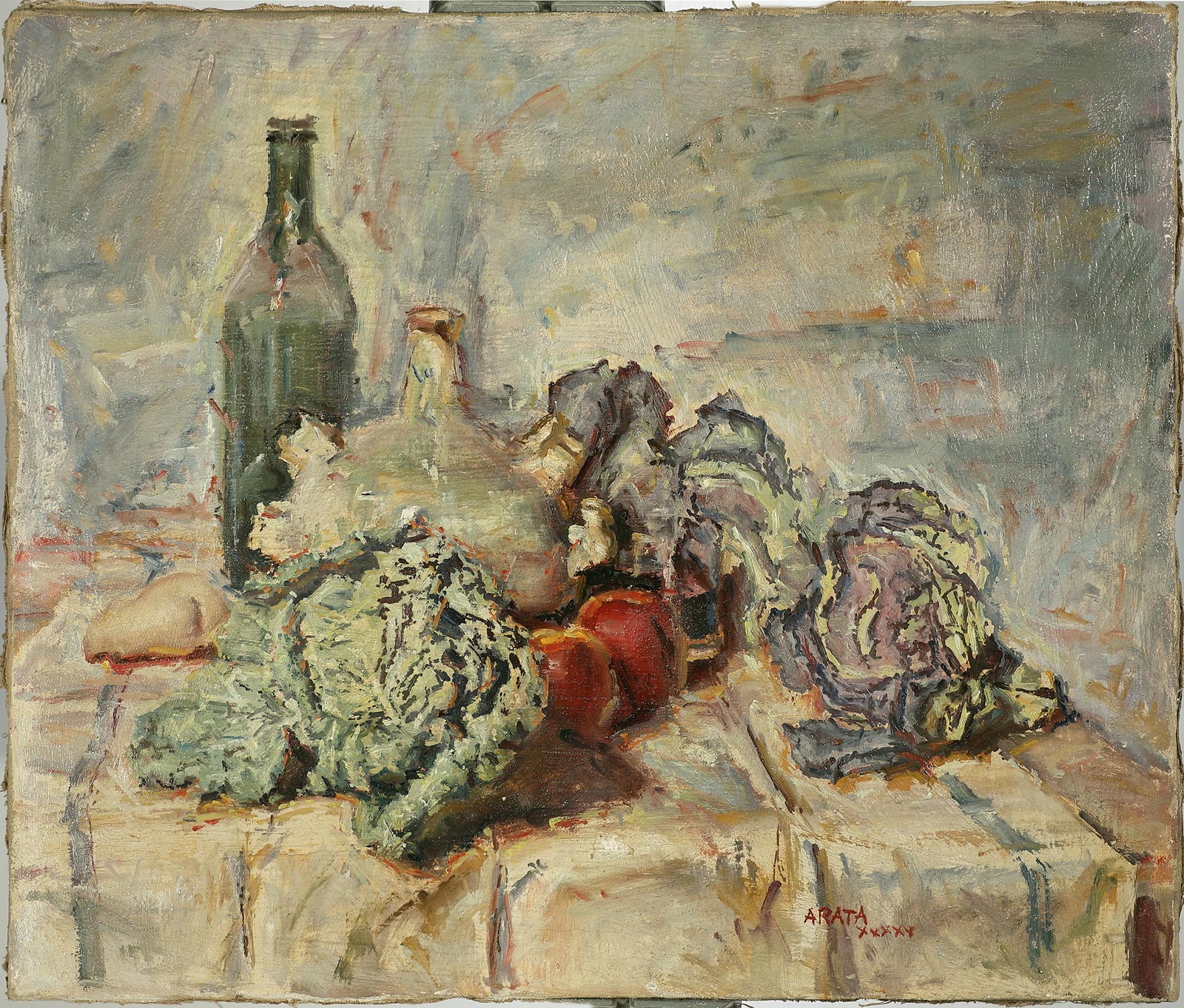 Francesco Arata, Natura morta con verze (1945; olio su tela, 60 x 70 cm; Fondazione Arata)
 Francesco Arata, Natura morta con verze (1945; olio su tela, 60 x 70 cm; Fondazione Arata)