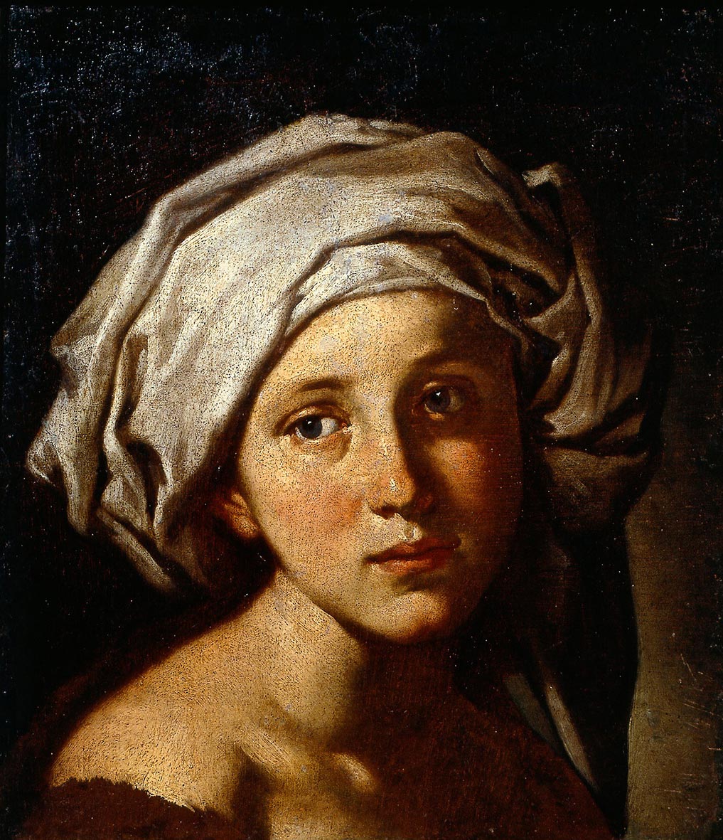 Francesco Stringa, Testa di fanciulla con turbante (Una sibilla) (olio su tela, 40,9 x 35,8 cm; Modena, Museo Civico d’Arte, inv. 41)
