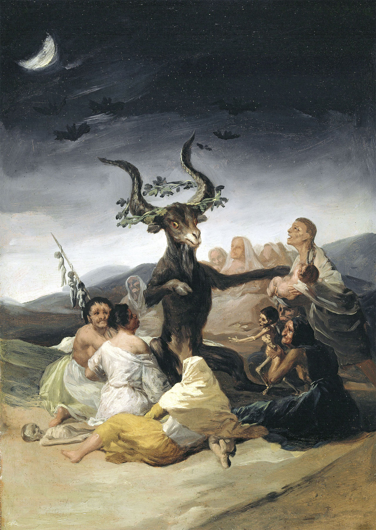 Francisco Goya, Il sabba delle streghe (1797-1798; olio su tela, 43 x 30 cm; Madrid, Fundación Lázaro Galdiano)
 Francisco Goya, Il sabba delle streghe (1797-1798; olio su tela, 43 x 30 cm; Madrid, Fundación Lázaro Galdiano)