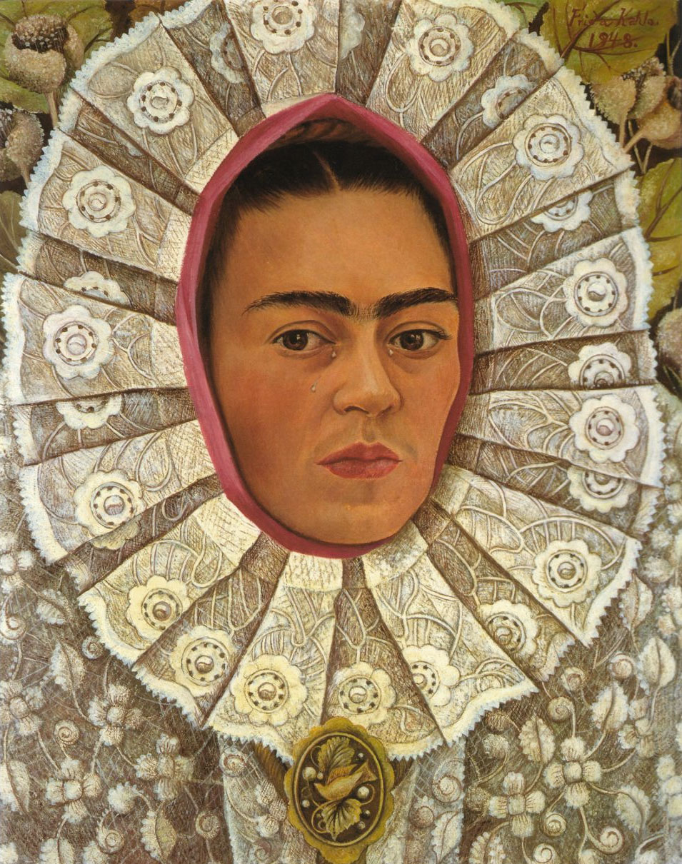 Frida Kahlo, Autoritratto (1948; olio su masonite, 50 x 39,5 cm; Città del Messico, Samuel Fastlicht Collection)
