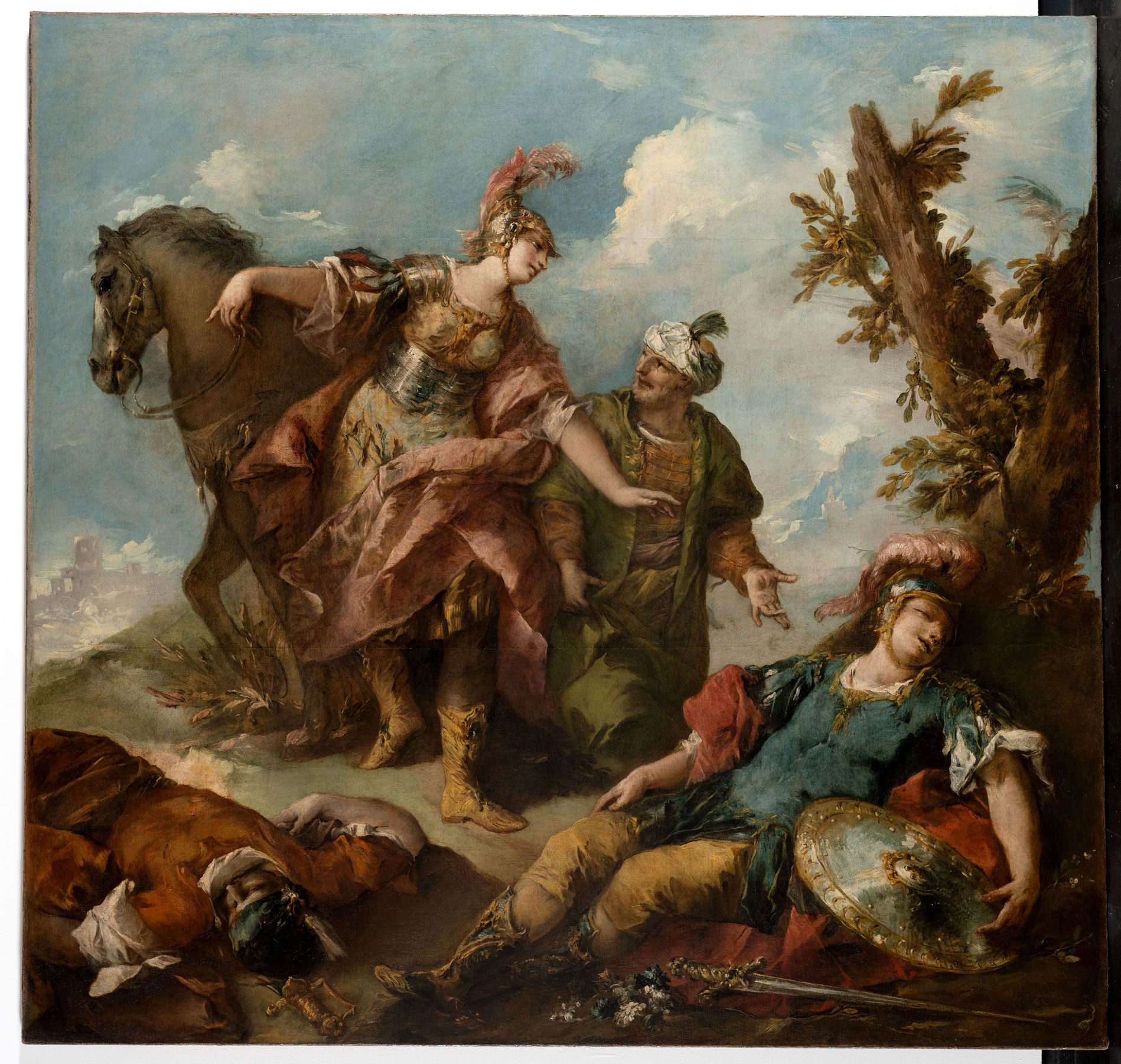 Gianantonio Guardi, Erminia e Vafrino scoprono Tancredi ferito (1750-1755 circa) © G.A.VE Archivio fotografico, foto di Matteo De Fina
