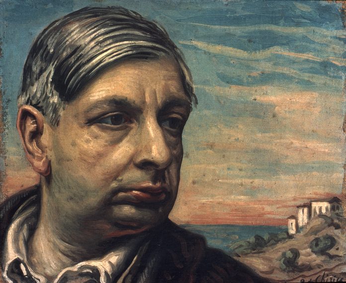 Giorgio de Chirico, Autoritratto (1940-45; olio su tela, 28 x 33 cm; Torino, GAM – Galleria Civica d’Arte Moderna e Contemporanea)