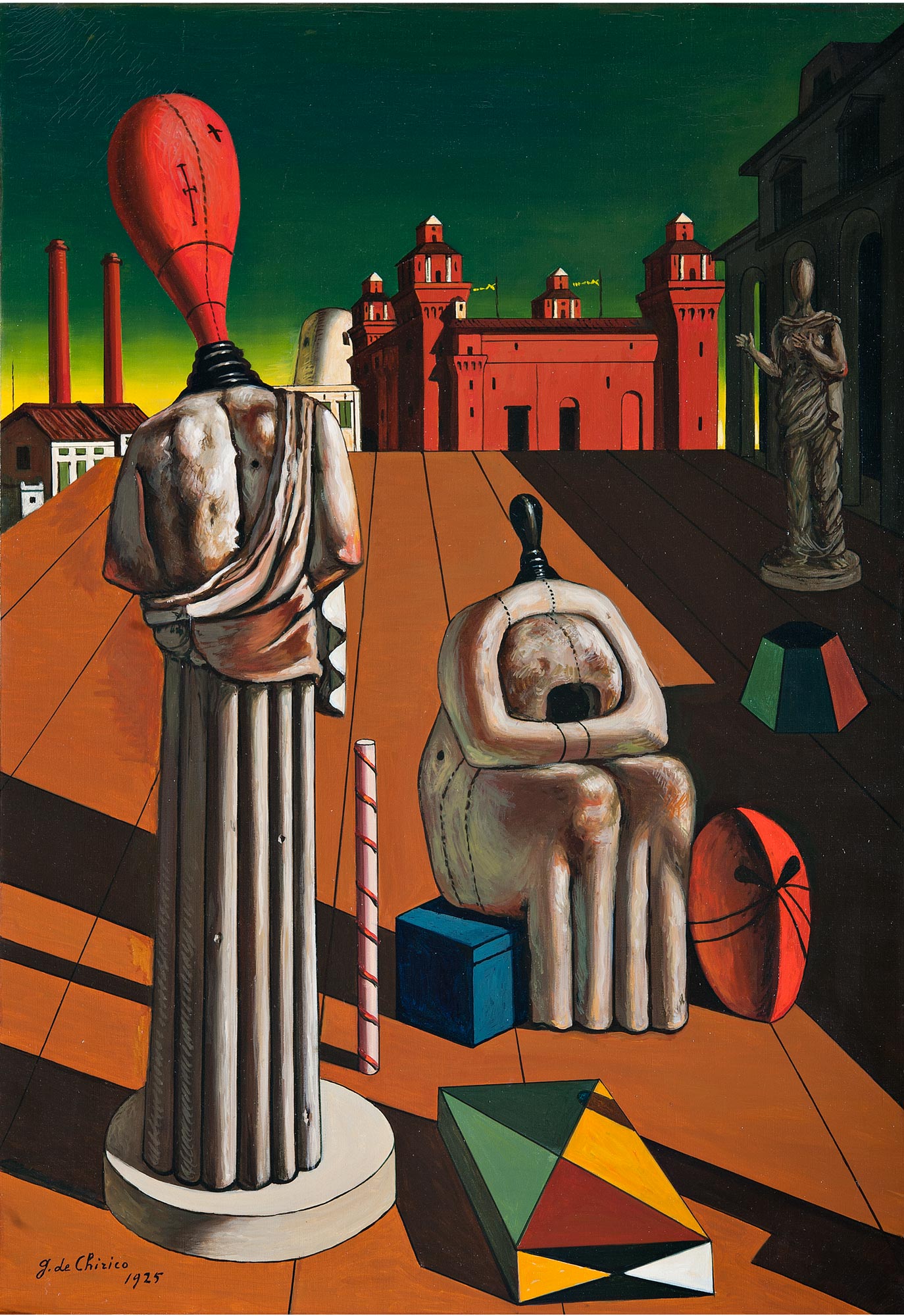 Giorgio de Chirico
Le muse inquietanti (1925 [1947]; olio su tela, 97 x 67 cm; Roma, Galleria Nazionale d'Arte Moderna e Contemporanea)