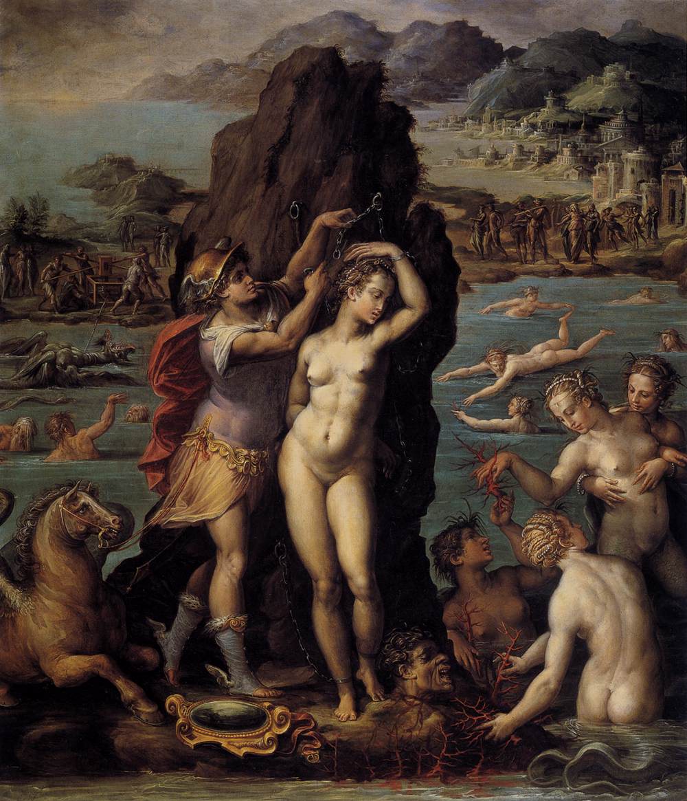 Giorgio Vasari, Perseo e Andromeda (1570-1572; olio su lavagna, 117 x 100 cm; Firenze, Palazzo Vecchio)
