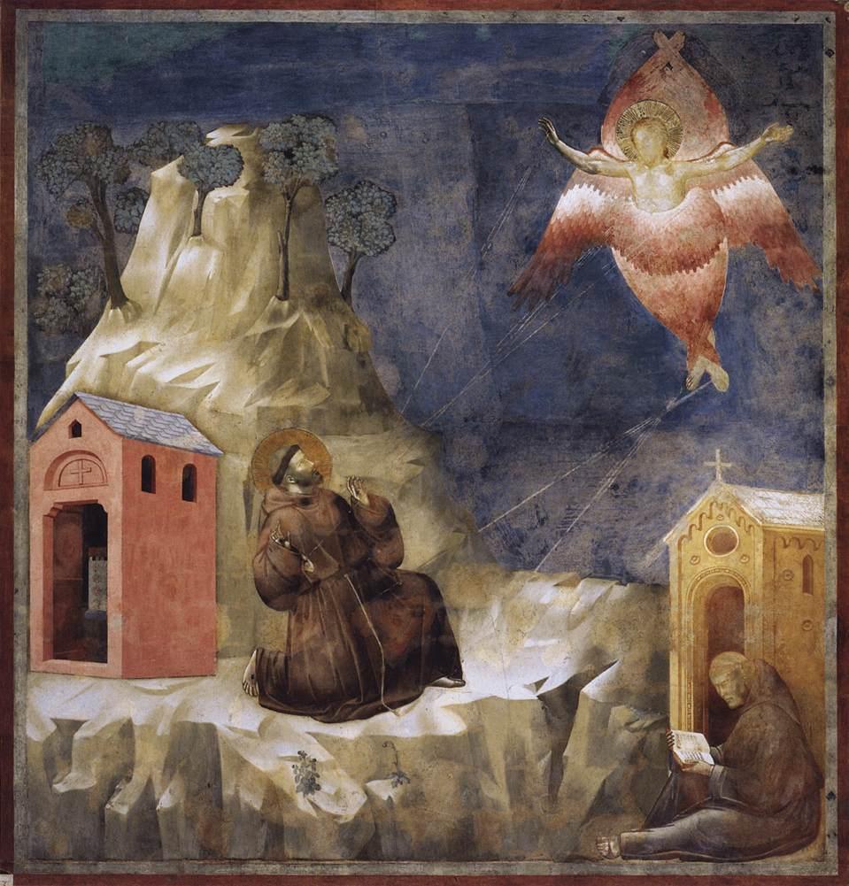 Giotto, Stigmata of St. Francis (1296-1299; fresco, 230 x 270 cm; Assisi, Upper Basilica of St. Francis)