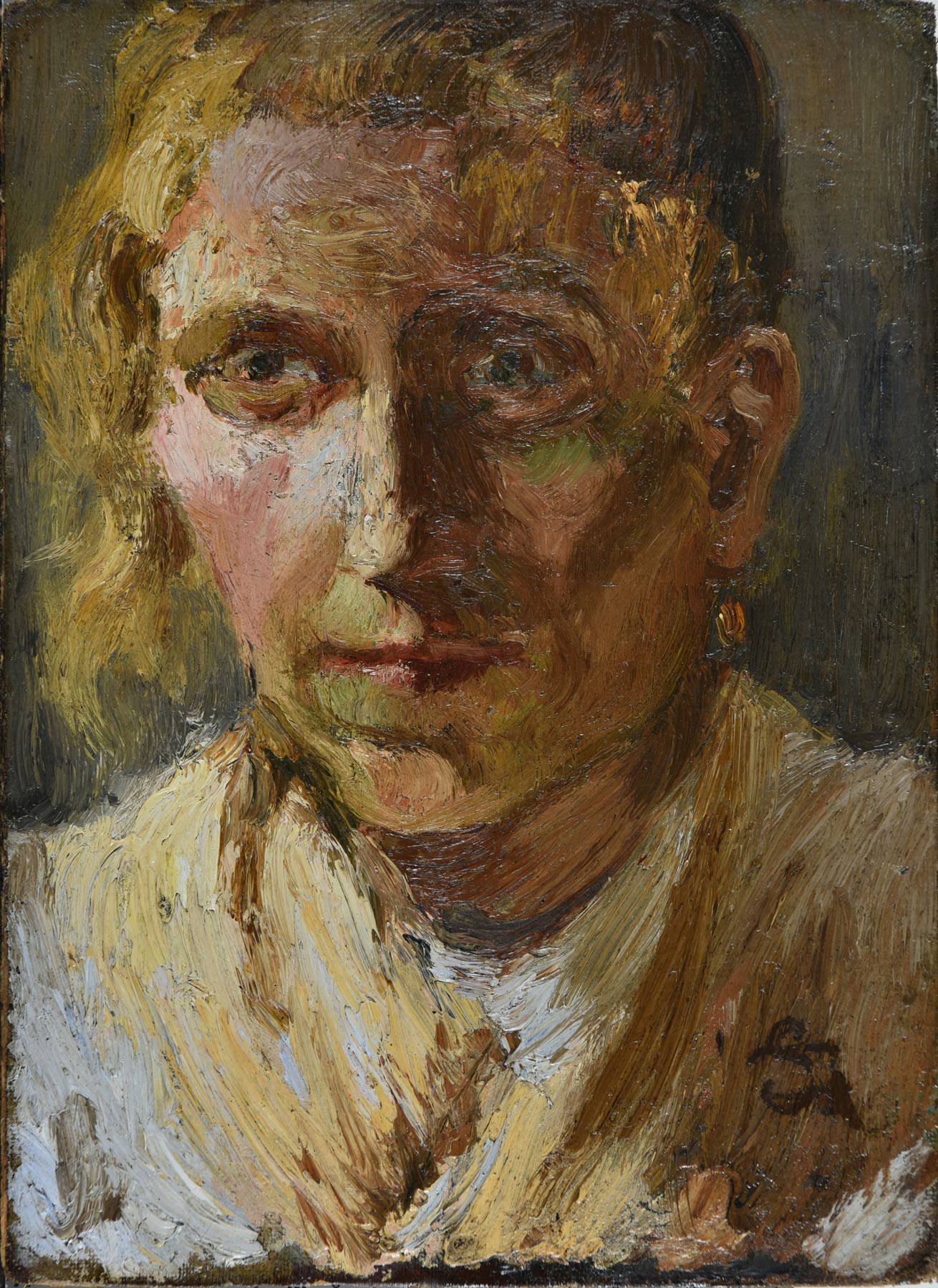 Giovanni Segantini, Ritratto della signora Maria Paredi (1886 circa; olio su tela su cartone; St. Moritz, Museo Segantini)
