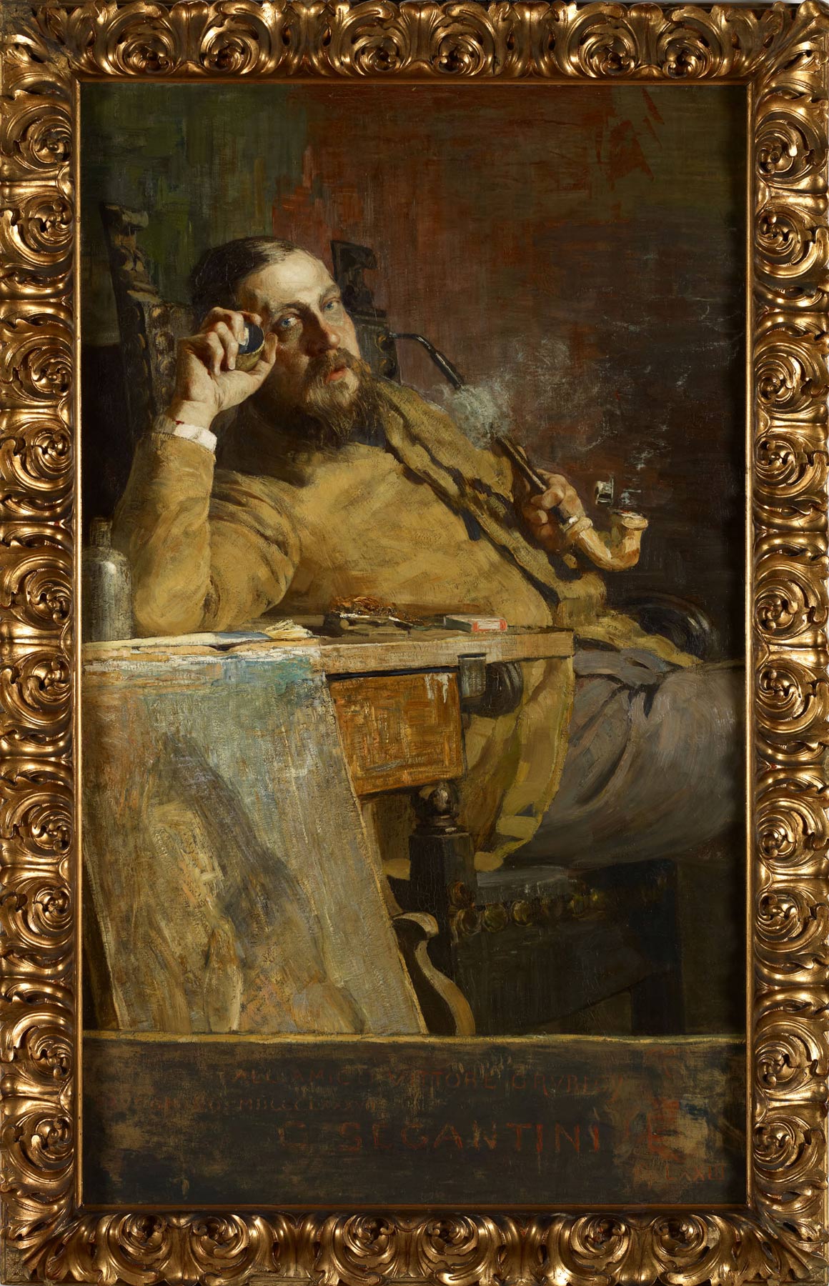 Giovanni Segantini, Ritratto di Vittore Grubicy de Dragon (1887; olio su tela; Lipsia, Museum für bildende Künste)
