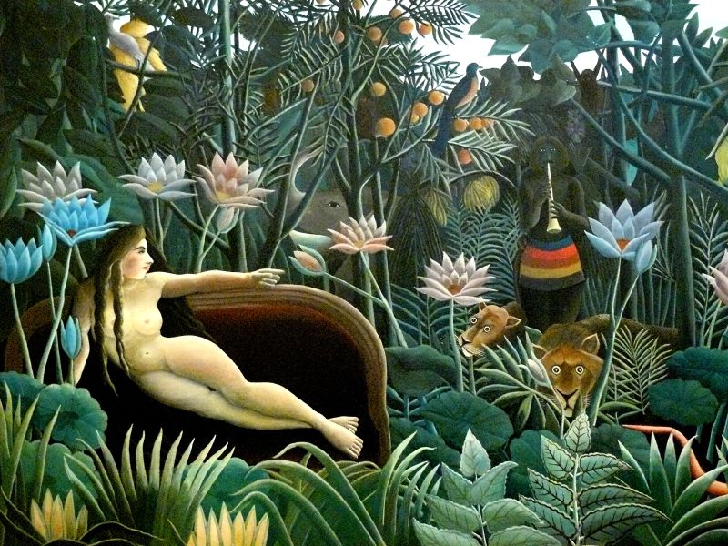 Henri Rousseau, Il sogno (1910; olio su tela, 204,5 x 298,5 cm; New York, Museum of Modern Art)
