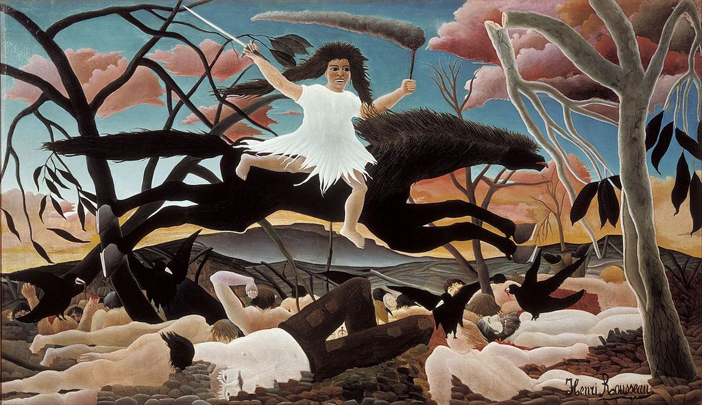 Henri Rousseau, La guerra (1894; olio su tela, 114 x 195 cm; Parigi, Musée d'Orsay)
