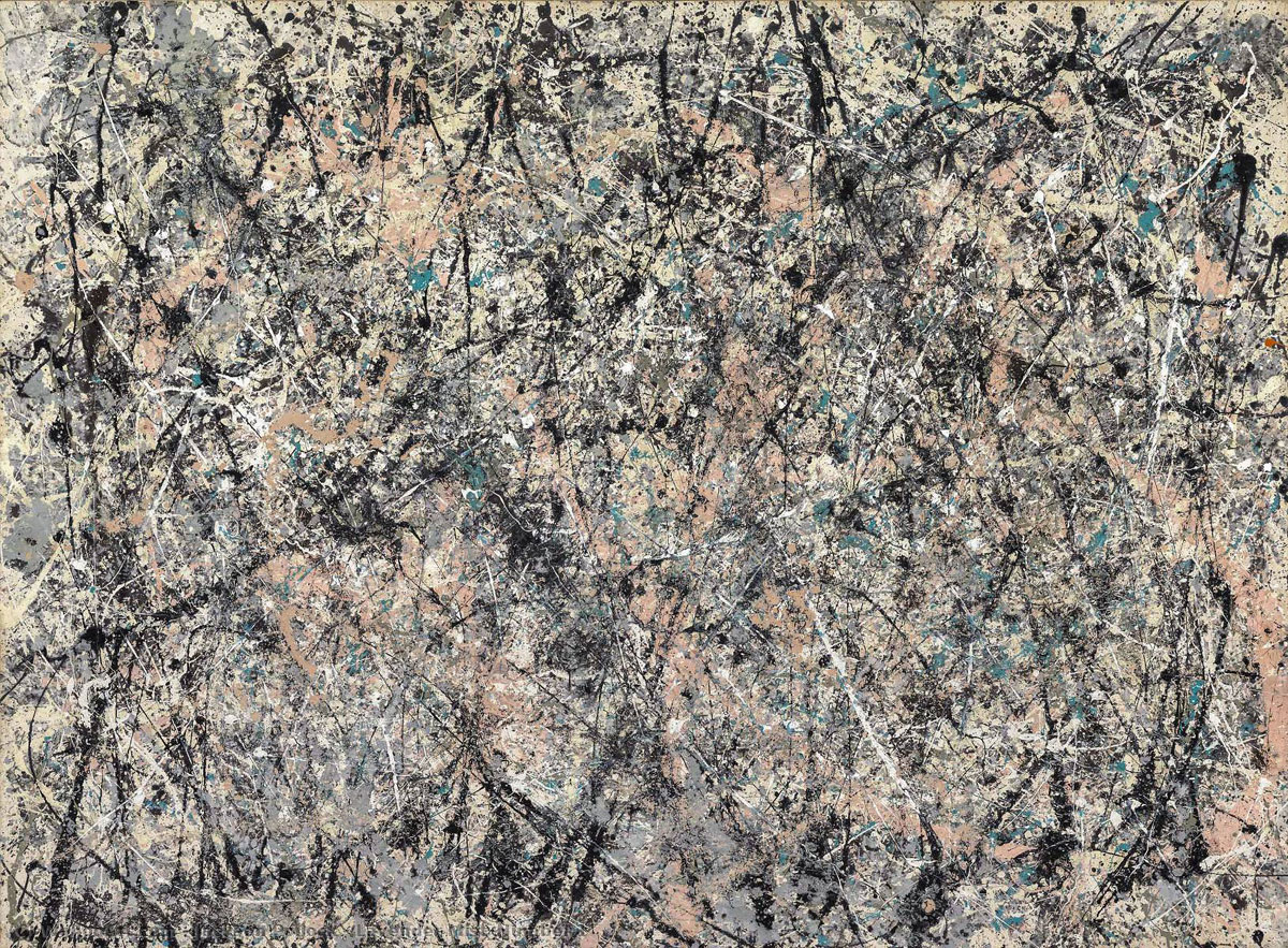 Jackson Pollock, Lavander mist (1950; olio, smalto e alluminio su tela, 221 x 299,7 cm; Washington, National Gallery of Art)
