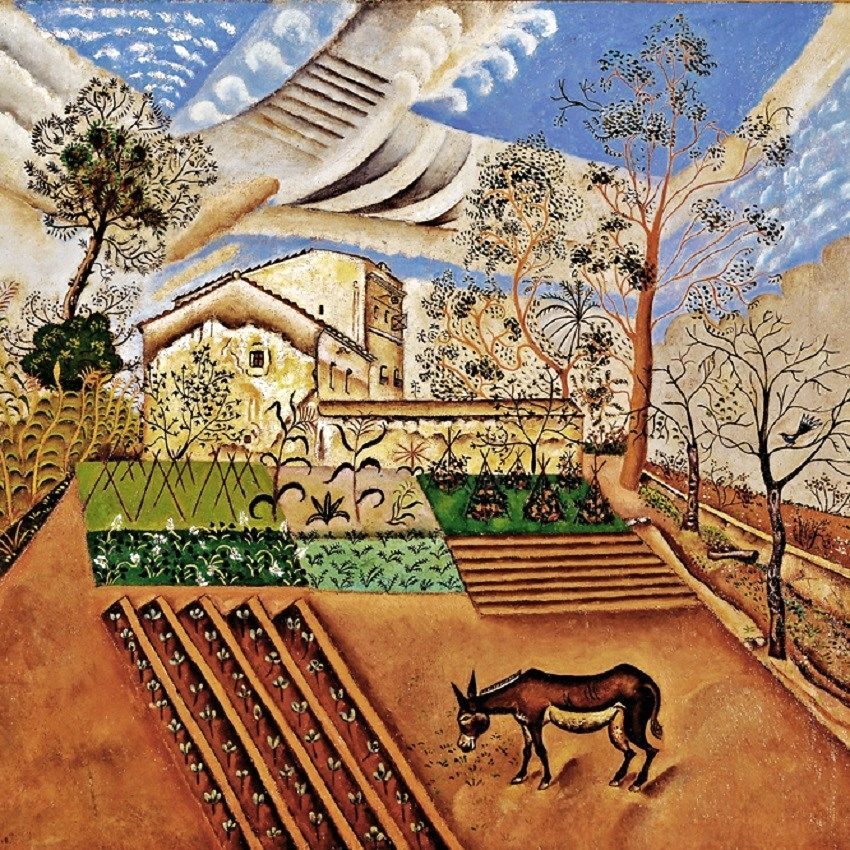 Joan Miró, L’Orto e l’asino (1918; olio su tela, 70 x 64 cm; Stoccolma, Moderna Museet)
