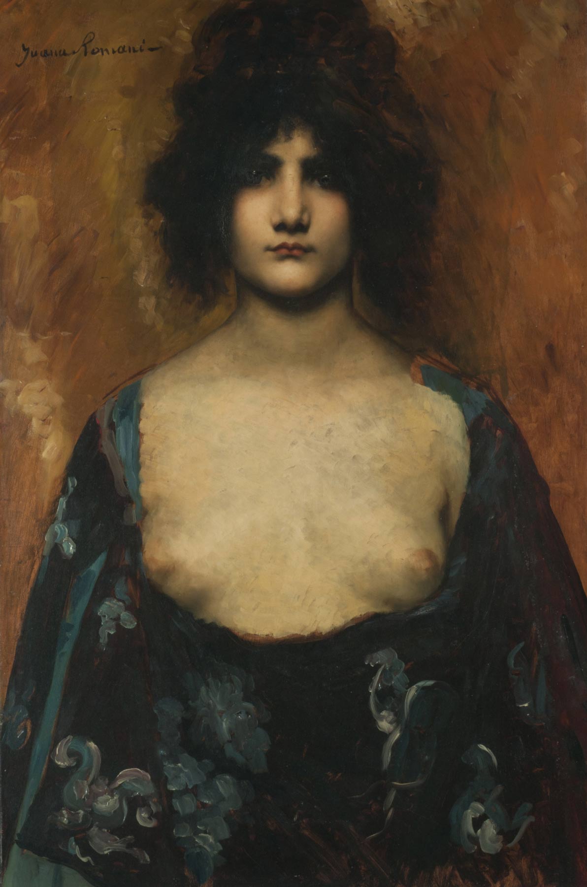 Juana Romani, Joven Oriental (Bohémienne) (s.d. [1892]; olio su tavola; Buenos Aires, Museo Nacional de Bellas Artes, inv. 2326)
