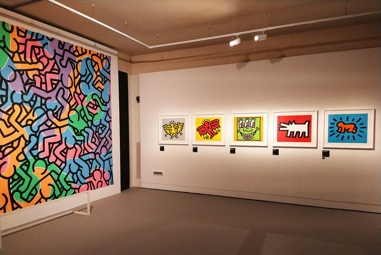 Sala della mostra Keith Haring a Pisa
