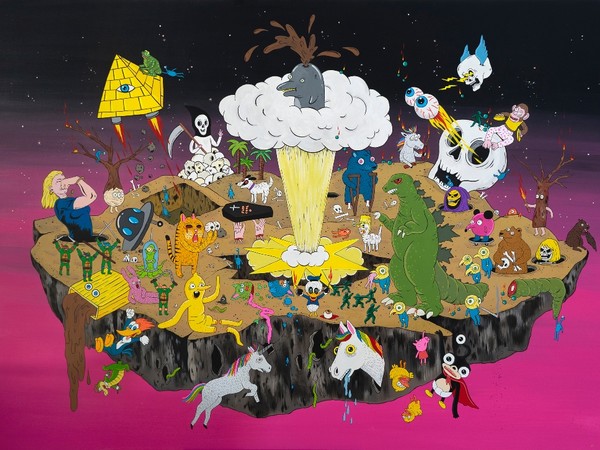 Laurina Paperina, Atomic Bomb (acrilico su tela; 120 x 170 cm)
