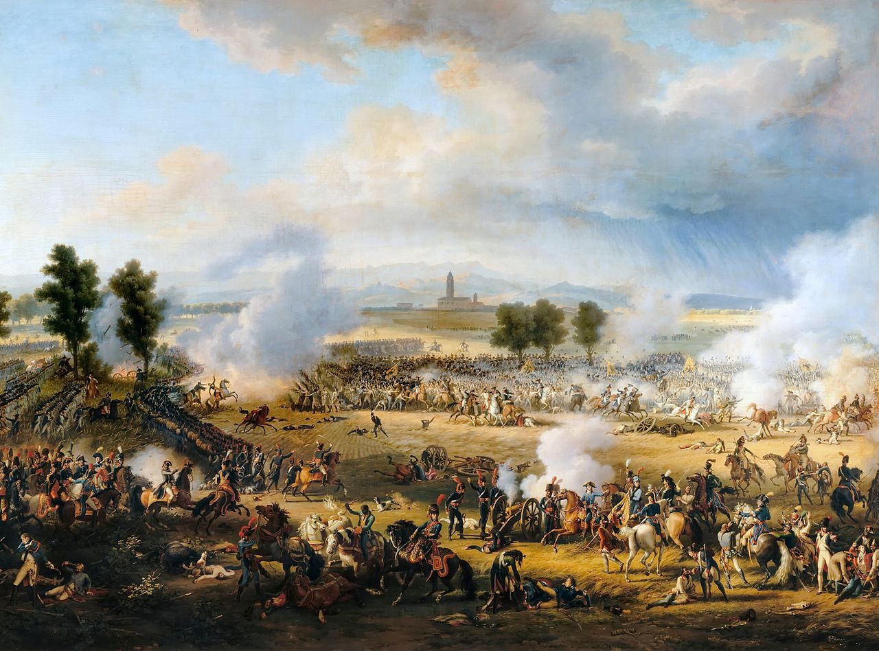 Louis-FranÃ§ois Lejeune, The Battle of Marengo (1802; oil on canvas, 180 x 250 cm; Palace of Versailles)