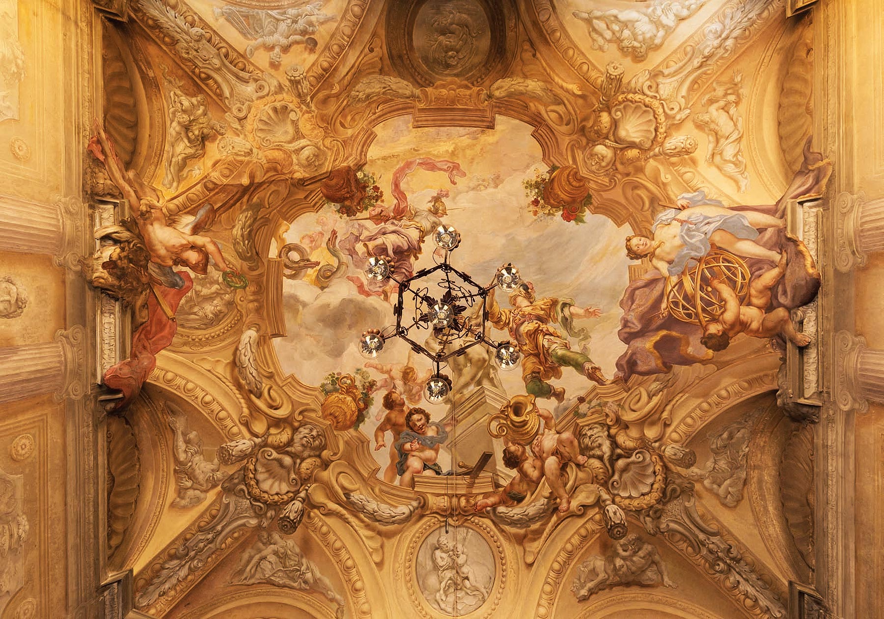 Gli affreschi di Lorenzo De Ferrari in Palazzo Brignole Durazzo alla Meridiana. Foto di Laura Guida
