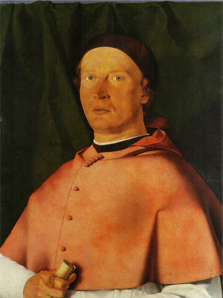 Lorenzo Lotto, Ritratto del vescovo Bernardo de' Rossi (1505; olio su tavola, 54 x 41 cm; Napoli, Museo Nazionale di Capodimonte)
 Lorenzo Lotto, Ritratto del vescovo Bernardo de' Rossi (1505; olio su tavola, 54 x 41 cm; Napoli, Museo Nazionale di Capodimonte)